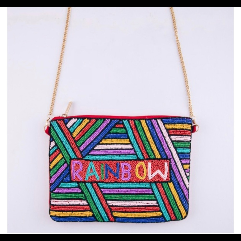 Beaded Rainbow Love CrossBody